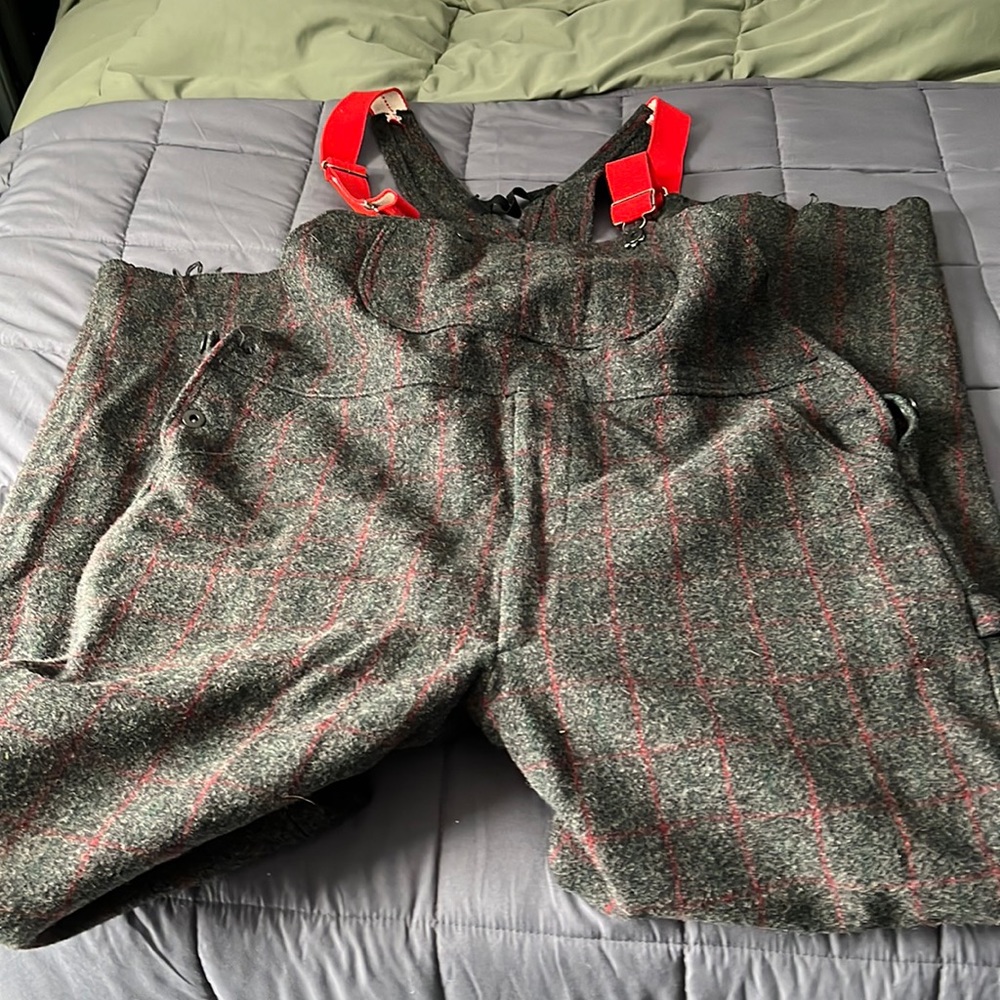 Woolrich vintage wool bibs. Size L unhemmed